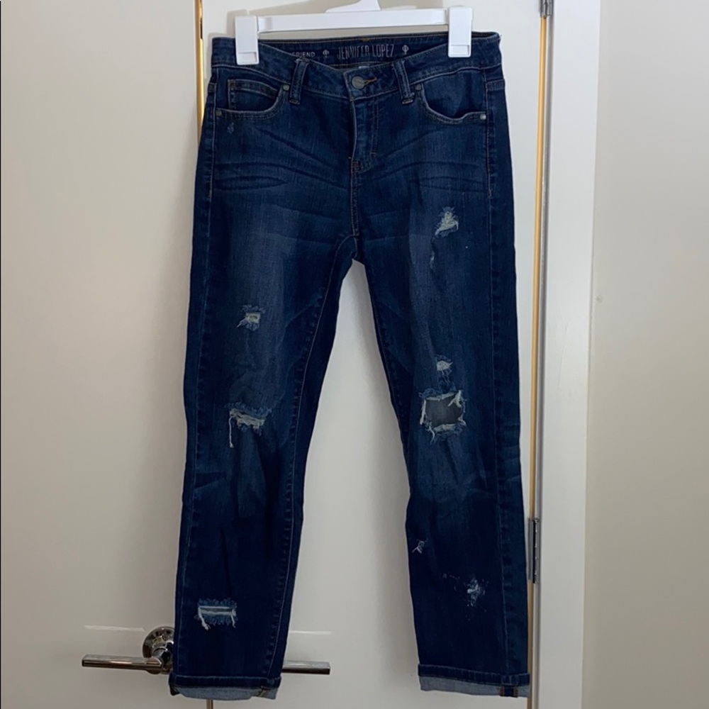 Ripped boyfriend jeans